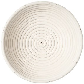 HOME ELEMENTS Coș rotund cu inserție din țesătură,25 x 8,5 cm
