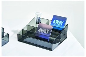 Organizator de baie negru mat pentru cosmetice din plastic reciclat Nail Station – iDesign