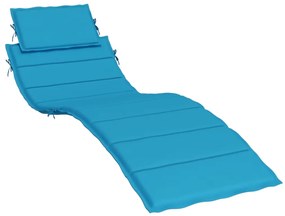Perna de sezlong, albastru, 186x58x3 cm, textil oxford