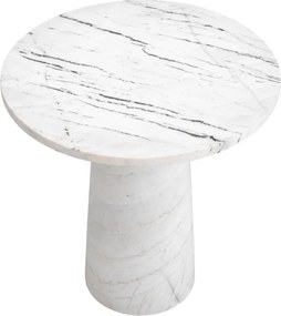 Masuta laterala din marmura alba design elegant LUX Terry