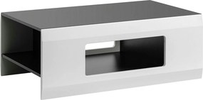 Masuta cafea CLIFF, gri grafit/alb, PAL, 100x61x38 cm