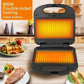 Aparat de sandvici Aigostar 800W/230V negru