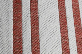 Covor cu doua fete Titor, Decorino, 80x140 cm, polipropilena, rosu/crem