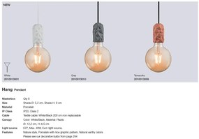 Pendul decorativ din portelan Hang alb 2010013001 NL