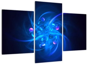 Tabloul modern cu abstracțiune albastră (90x60 cm)