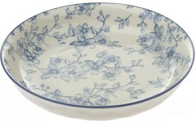 Set de 6 farfurii adânci Flori delicate 20 cm,albastru