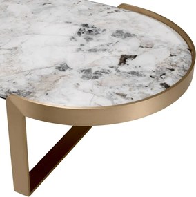 Masuta de cafea design elegant LUX Fabio, alama periata