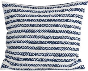Fata de perna din policoton NAVYSTA POLY 45x45 cm, albastru-alb
