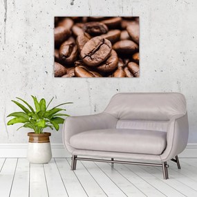 Tablou pe sticlă - Boabe de cafea (70x50 cm)