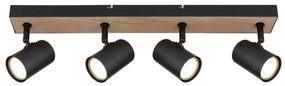 Spot ROBBY 4xGU10/35W/230V negru/maro Globo 57911-4BW
