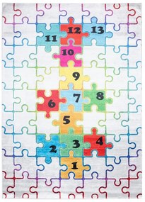 Covor pentru copii cu un motiv colorat de puzzle Lăţime: 120 cm | Lungime: 170 cm