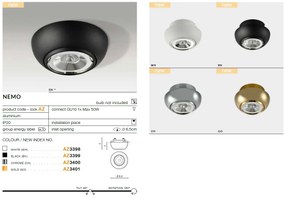 Spot incastrabil directionabil de tavan/plafon NEMO crom ZZ AZ3400