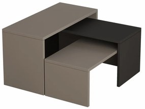 Set 3 Masute de Cafea Kanta, Mocha Deschis / Antracit