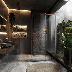 Cabina de dus SOLAR Copper Brush 90x90 cm