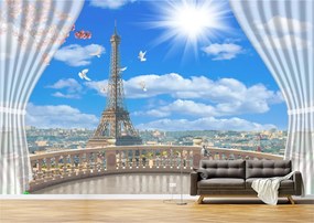 Tapet Premium Canvas - Abstract Turnul Eiffel