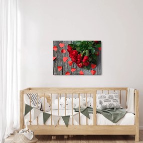 Tablou - cu buchet de flori (70x50 cm)
