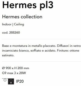 Lustra aplicata design modern Hermes pl3