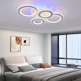 Lustra LED Cu Telecomanda, Elit's,3 Tipuri De Lumina, Intensitate Reglabila, 192W, Alb