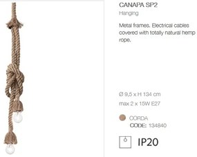 Pendul design rustic CANAPA SP2 134840