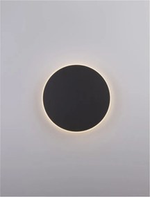 Aplica LED de perete design ambiental CYRCLE 30cm negru
