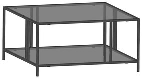 Măsuță de cafea Uranus Black cu sticlăfumurie