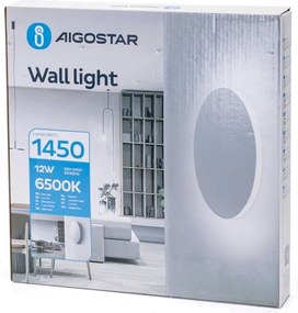 Aigostar - Aplică LED 12W, 230V, 6500K, 25 cm, albă