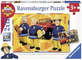 PUZZLE POMPIERUL SAM, 2X12 PIESE - RAVENSBURGER (RVSPC07584)