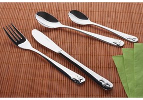 Set de tacamuri pentru copii KIngHoff KH 3586, 4 piese, Lucios, Otel Inoxidabil, Decoratie Animale
