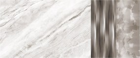 Tablou - Marmură cu linii argintii (120x50 cm)