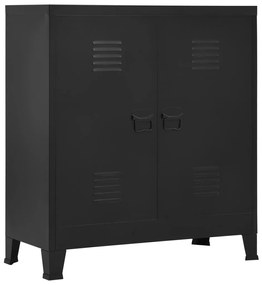 vidaXL Dulap industrial de depozitare, negru, 90x40x100 cm, oțel