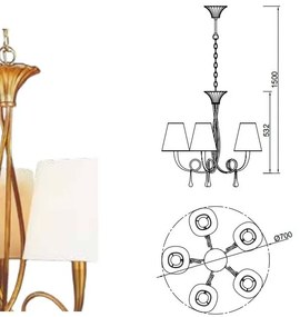 Candelabru elegant cu 5 brate Paola