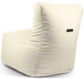 Fotoliu bean bag crem cu tapițerie din țesătură bouclé Seat Lounge – SLOWDOWN