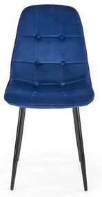 Set 4 scaune K417 velvet bleumarin