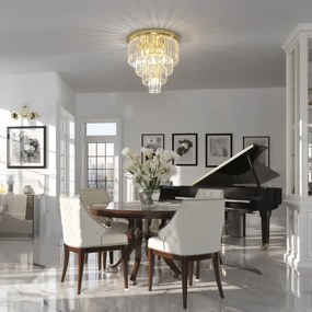 Brilagi - Plafonieră LED cu cristale MOZART 5xE14/40W/230V aurie