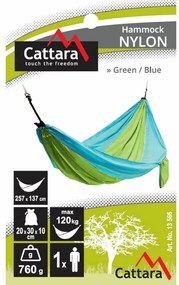 Cattara Hamac leagan cu agatare Nylon albastru, 275 x 137 cm