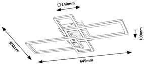 Plafoniera LED design modern Ashton, 35x64,5cm