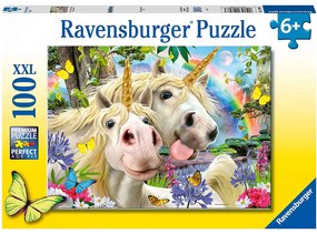 PUZZLE SELFIE CU UNICORNI, 100 PIESE - RAVENSBURGER (RVSPC12898)