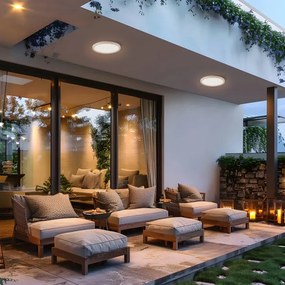 Plafonieră LED pentru baie Brilagi ULTRA SLIM LED/18W/230V d. 30 cm negru IP54