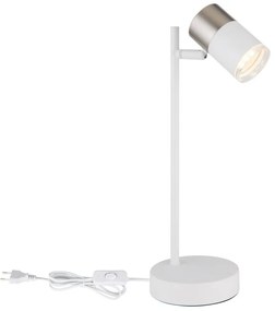 Lampa de masa cu Spot directionabil BRISBON nickel/alb