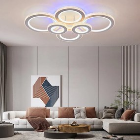 Lustra LED Cu Telecomanda, Elit's,3 Tipuri De Lumina, Intensitate Reglabila, 328W, Alb