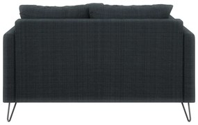 Canapea gri închis cu tapițerie din chenille 140 cm Freya – Ropez