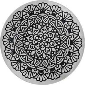 Covoras baie KOZZY, 140x140 cm, forma rotunda, poliester, negru