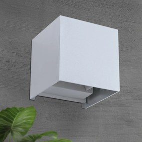 Aplica LED de exterior design modern ambiental IP54 Cube aluminiu