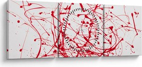 Tablou - Tehnica de picurare (cu ceas) (90x30 cm)