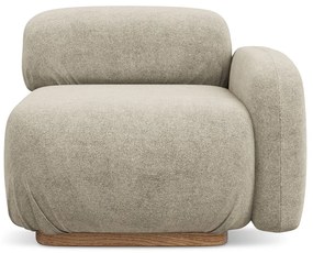 Modul pentru canapea modulară bej cu tapițerie din țesătură bouclé (cu colț pe partea dreaptă) Ailani – Makamii