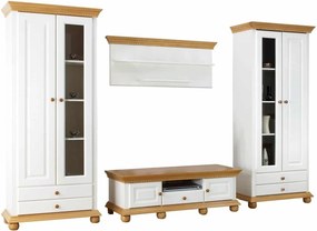 Set lemn masiv natur Living Margaret Model A Alb/