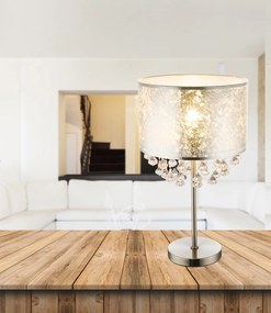 Veioza moderna design elegant Amy I argintie 15188T3 GL