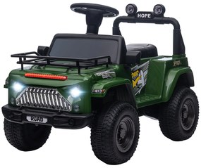HOMCOM Mașină 4x4 electrică pentru copii, cu spațiu de depozitare viteză 3 km/h faruri claxon muzică 3-5 ani | Aosom Romania