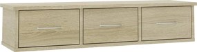 vidaXL Dulap de perete cu sertare, stejar Sonoma, 88x26x18,5 cm