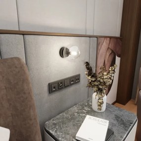 Aplică ROSSI 1xE14/10W/230V negru/transparent